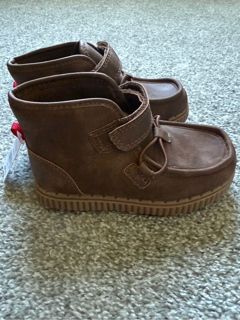 NWT OshKosh Bigosh Kids Brown Ankle Boots Size 10